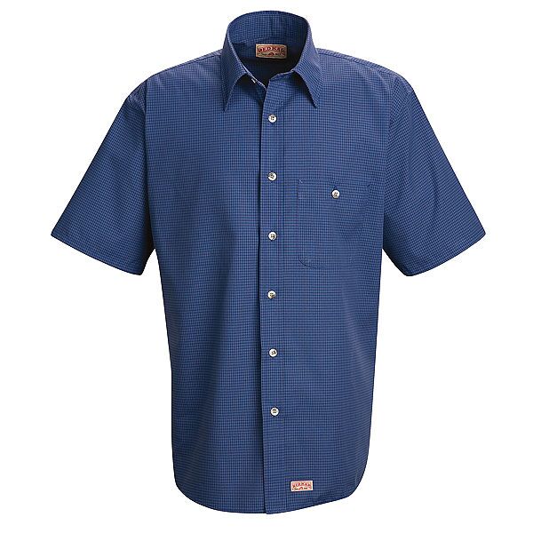 RedKap Short Sleeve Mini-Plaid Uniform Shirt Thumbnail